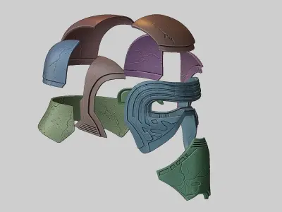 Star Wars Kylo Ren Helmet Cosplay 3D print model