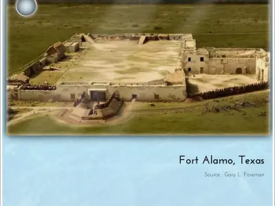 Ruined church at the Alamo Fort 28 - Cowboy USA America ACW Amer 3D print model