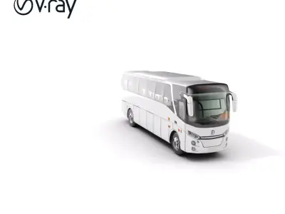 Modern Tourist Bus D Model Pack Low-poly 3D model