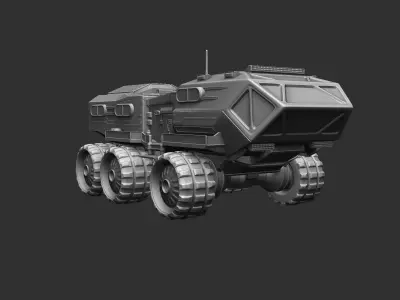 All-terrain vehicle for research 3D print model