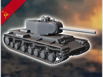 T-220 Object 220 KV-220 - Soviet army WW2 Second World East fron 3D print model