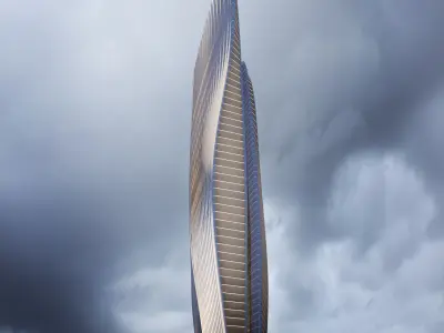 Aesthetic Skyscraper 3D model