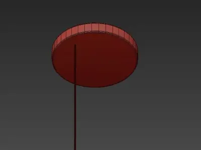Replica lamp with wire hanging from it 3D model