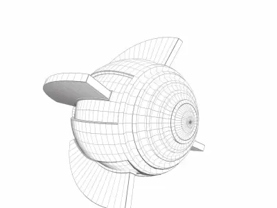 Space Drone SciFi - PBR Low-poly 3D model