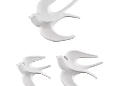 Swallow wall decor 3D model