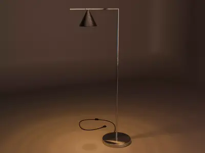 Modern Aluminum Floor Lamp Free 3D model