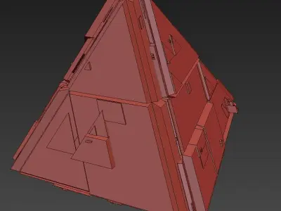 Sci Fi Pyramid Shape Triangle Low-poly 3D model