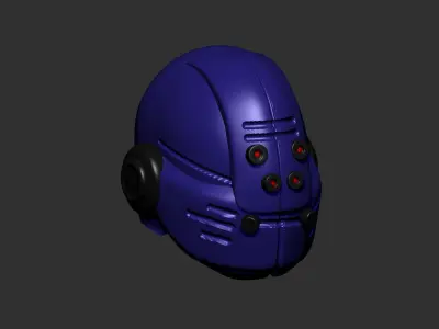 helmet high poly sculpt 3d printable ver 7 3D model 3D model 122