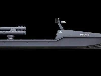  Mirage Saronic - Unmanned Robotic Autonomous Surface Vessel PBR 