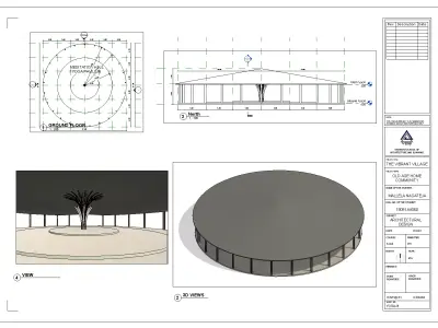 Circular Pavilion  - Revit Model Free 3D model