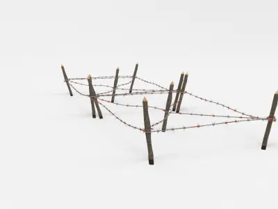 Barb Wire Obstacle 3D model