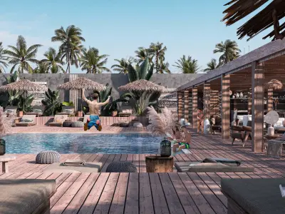 Club House - Open Air Low-poly 3D model