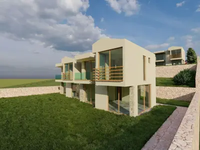 twin villa - Mediterranean coast-lumion-sketchup 3D model