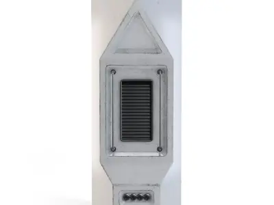 Space Station Wall - Corner Inside 3D model