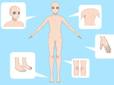 Base Mesh Pack - Anime Male Low-poly 3D model