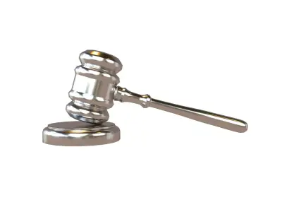 Gavel v1 007 Low-poly 3D model