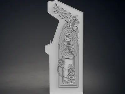 Dig Dug Arcade Cabinet with Lithophane 3D print model
