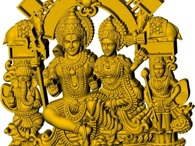 shiv parvati 3D model