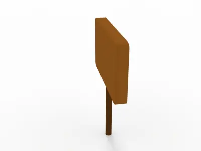 Sign with Shapes Low-poly 3D model