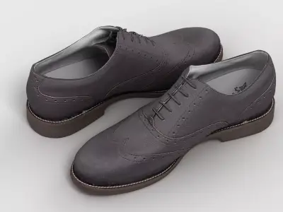 Mens Formal Leather Dress Shoes 3D model