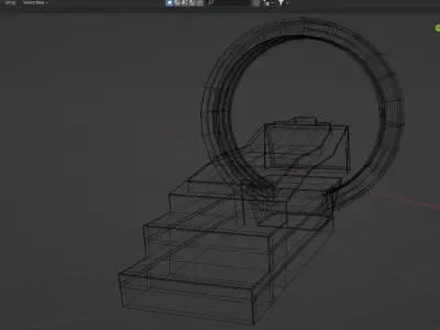 Bed Sci-fi Low-poly 3D model