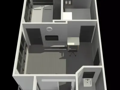 Apartment room by REVIT 25R16 3D model