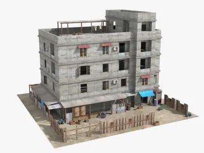 26 Slum Collection Low-poly 3D model