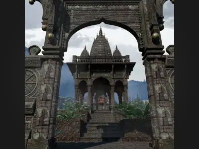 Ancient Hindu Temple 3D model