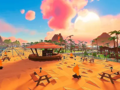 Islandville Resort Low-poly 3D model