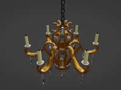 Candle Chandelier 3D model