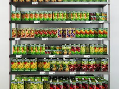 Juice racks 3D model