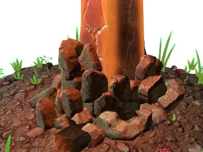PBR Rock Diamond Stone  Low-poly 3D model