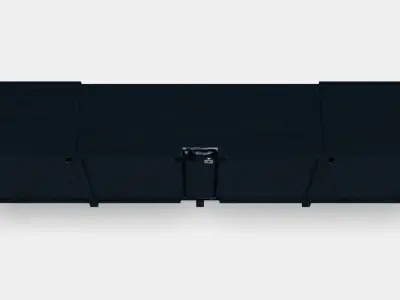 BESTA TV bench with doors and drawers 1 Low-poly 3D model