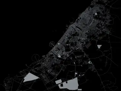 Dubai Road Network and Streets 3D model