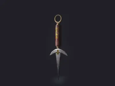 Kunai  Low-poly 3D model