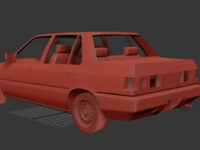 H Civic Mk3 sedan 1983 3D print model