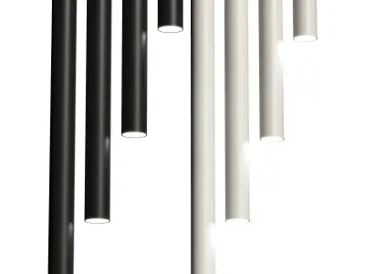 LED tube surface spotlight Low-poly 3D model