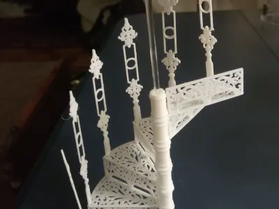 Dolls House Miniature Spiral Staircase 12th Scale 3D print 3D print model