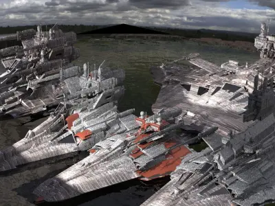 Stealth Assassin Cruise Ship 7 designs 3D model