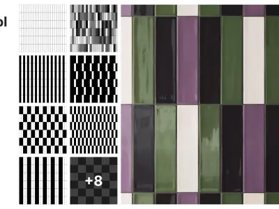 Subway Tile in Stack Bond Layout Texture