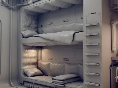 scifi shatle room 3D model