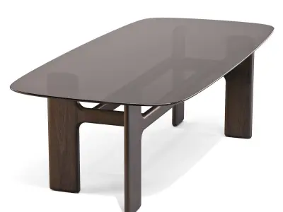 Bonaldo Hippos Glass - Dining Tables 3D model