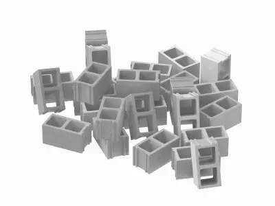 Pile Of Concrete Blocks  3D model