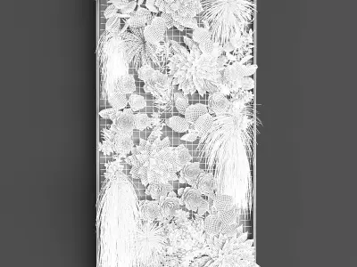 Vertical gardening 012 Low-poly 3D model