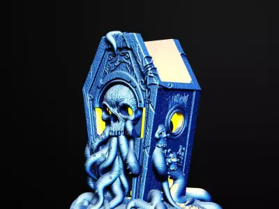 Spooky Octuskull Lamp 3D Printable STL File 3D print model