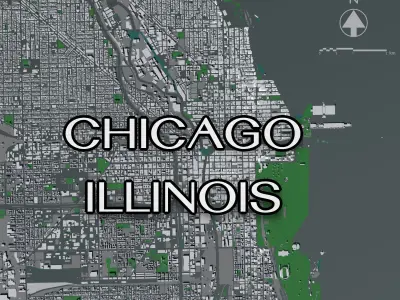 Cities in USA - mass buildings 3D Model Pack