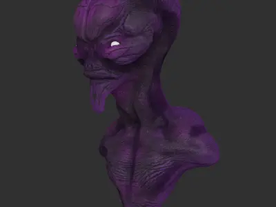 Alien head 3D model