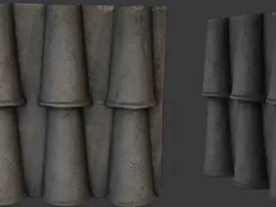 Concrete Architectural Relief Panel 3D Scan Low-poly 3D model