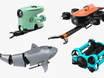  Underwater Drones Rigged Collection 2 for Maya 