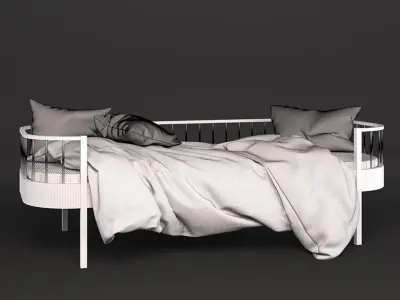 Single bed 01 3D model